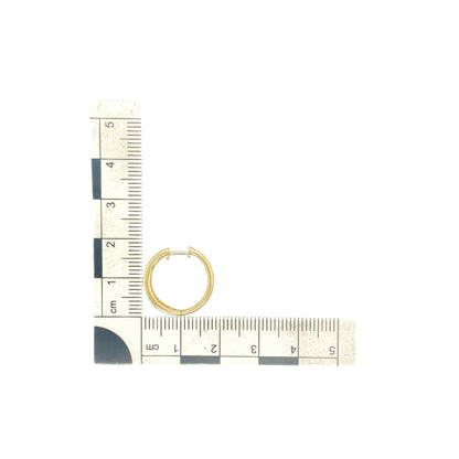 18ct Gold Diamond & Sapphire Set Hoop Earrings