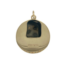 Load image into Gallery viewer, Bring protective symbolism and classic elegance to your collection with this pre-owned 9ct gold large round St Christopher pendant, offering a meaningful blend of timeless design and refined detail—perfect for everyday wear or special journeys.

Design: The pendant features a detailed round depiction of St Christopher, the patron saint of travellers, creating a bold and meaningful focal point that symbolizes guidance and protection.

