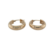 Load image into Gallery viewer, Bring timeless simplicity and elegant shine to your collection with these pre-owned 9ct yellow gold plain oval creole earrings, offering a refined blend of classic design and versatile style—perfect for any occasion.

Design: Each earring features a smooth, polished plain oval creole shape, creating a sleek and sophisticated look that complements any outfit effortlessly.
Material: Made from 9-carat yellow gold, the polished finish enhances the warm, rich tone and provides a luxurious, classic appeal.

