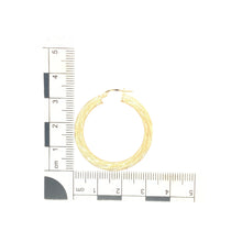 Load image into Gallery viewer, 9ct Gold Patterned Twist Hoop Creoles
