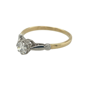 Bring classic elegance and timeless brilliance to your collection with this pre-owned 18ct yellow gold and platinum diamond set solitaire ring, offering refined simplicity and enduring sparkle — perfect for special moments or lasting everyday luxury.

Design: This timeless solitaire ring features a brilliant-cut diamond of approximately 0.28ct, securely held in a platinum setting that allows maximum light and brilliance.
