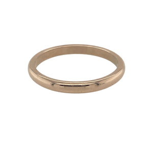 9ct Gold 2mm Wedding Band Ring