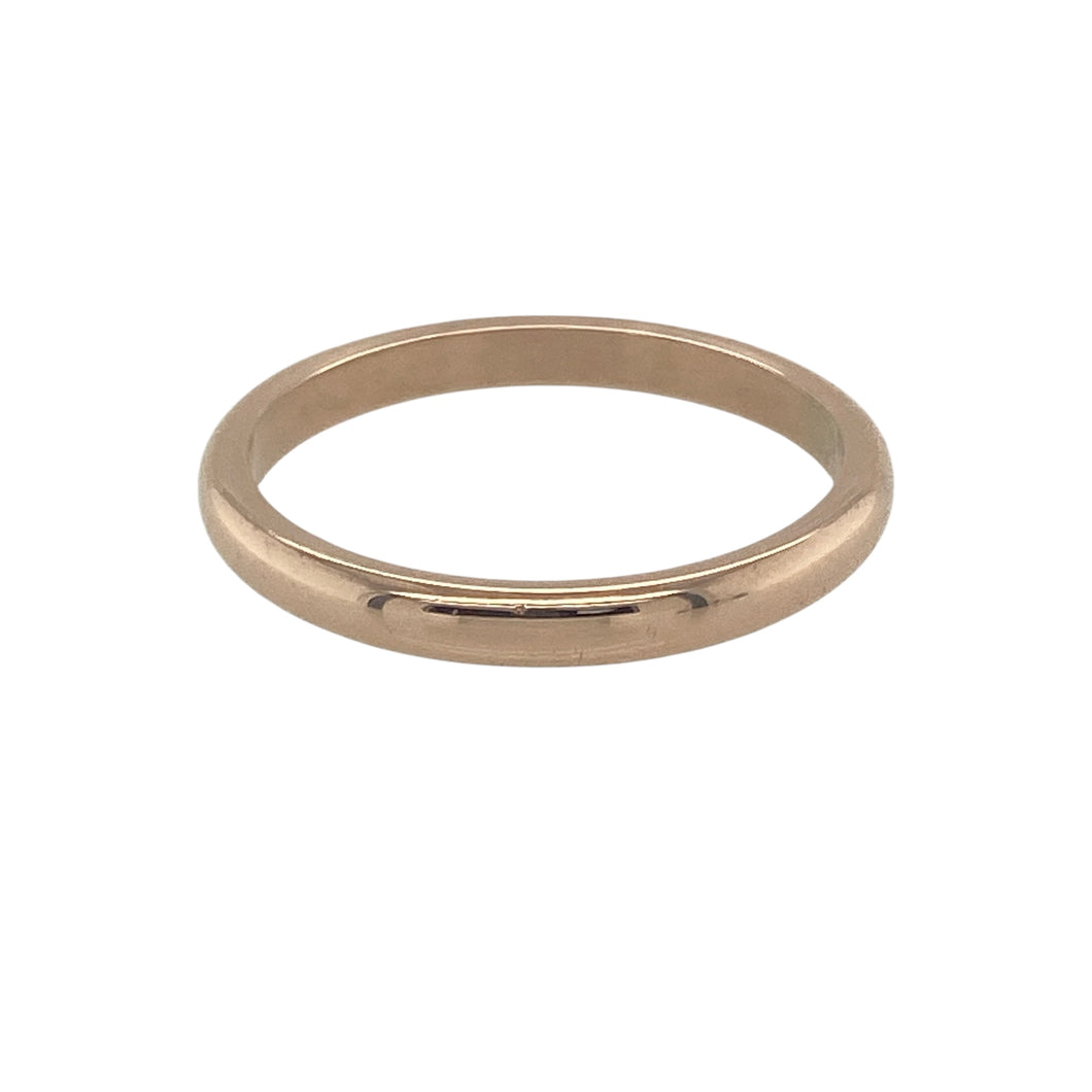 9ct Gold 2mm Wedding Band Ring