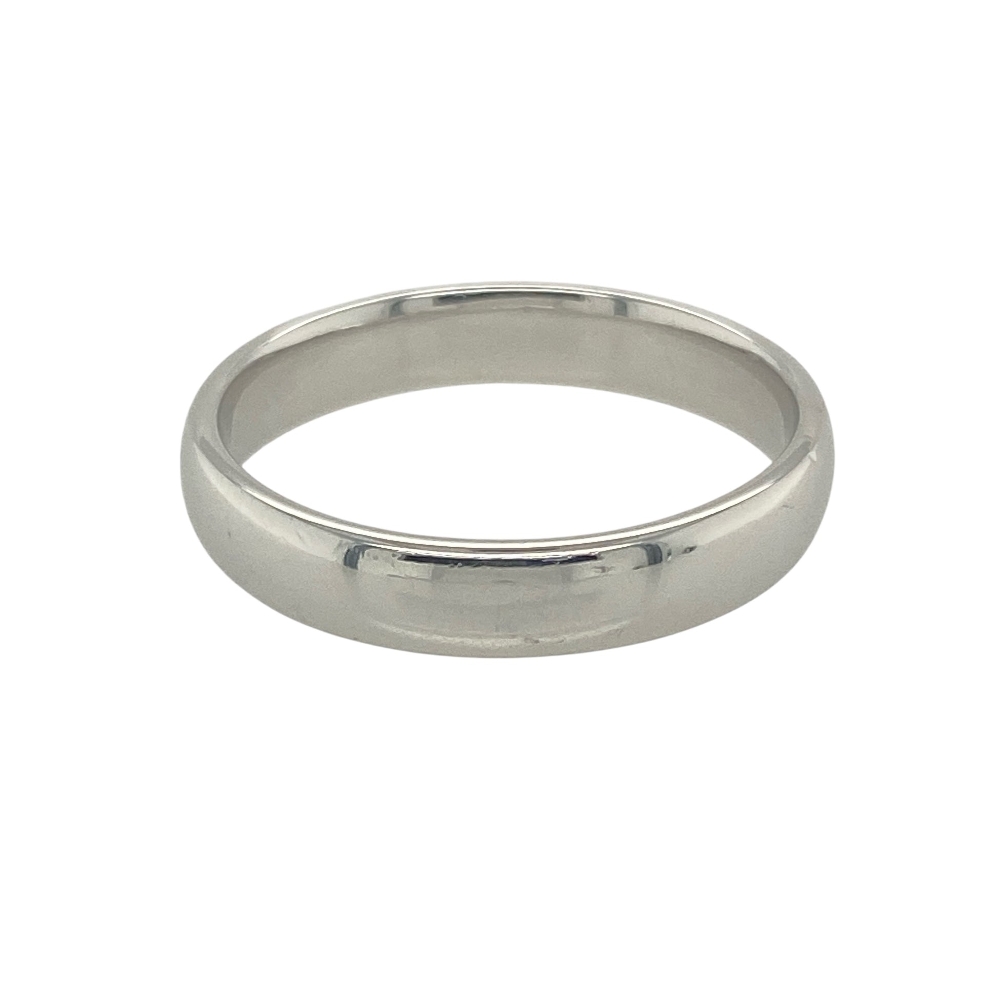 9ct White Gold 4mm Wedding Band Ring