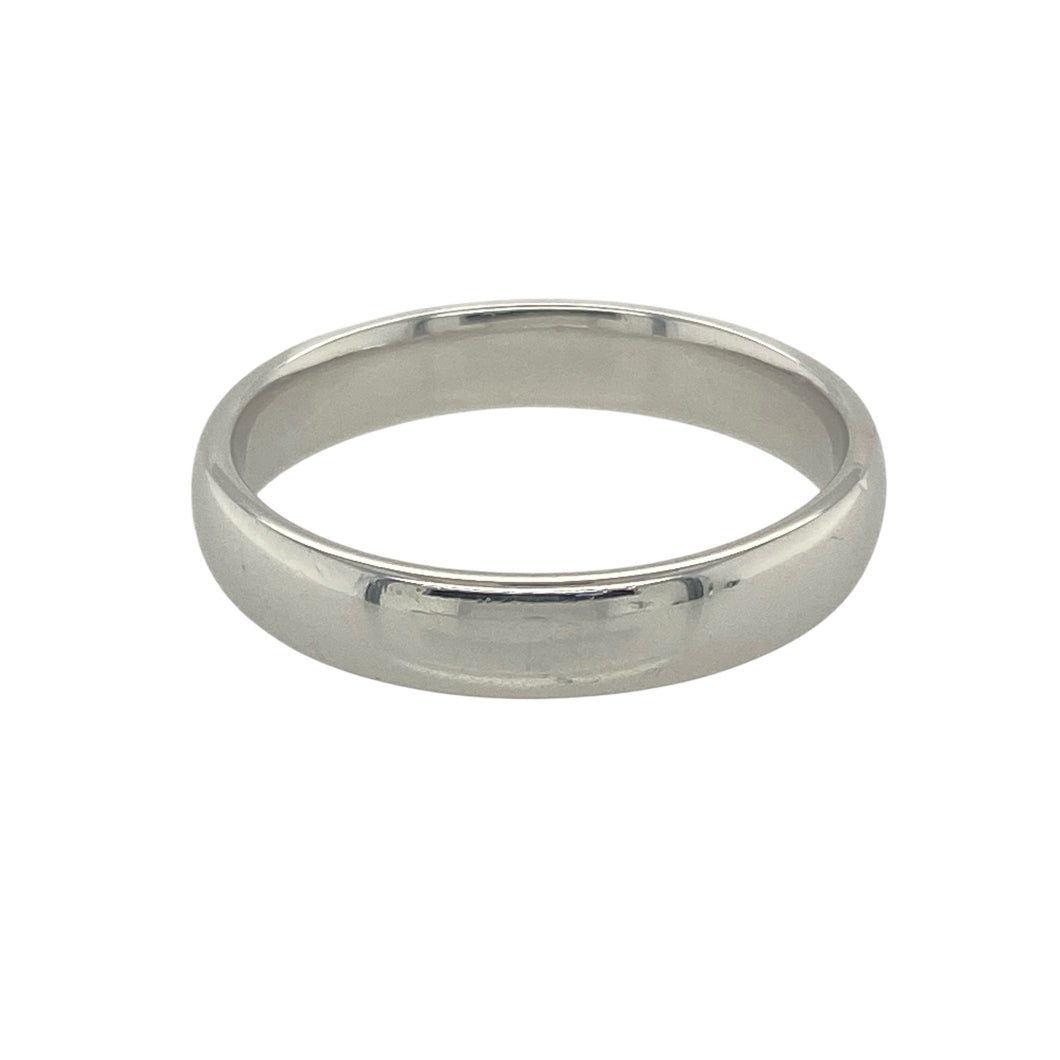 9ct White Gold 4mm Wedding Band Ring