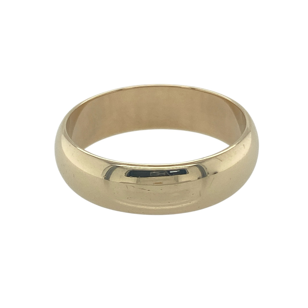 9ct Gold 6mm Wedding Band Ring
