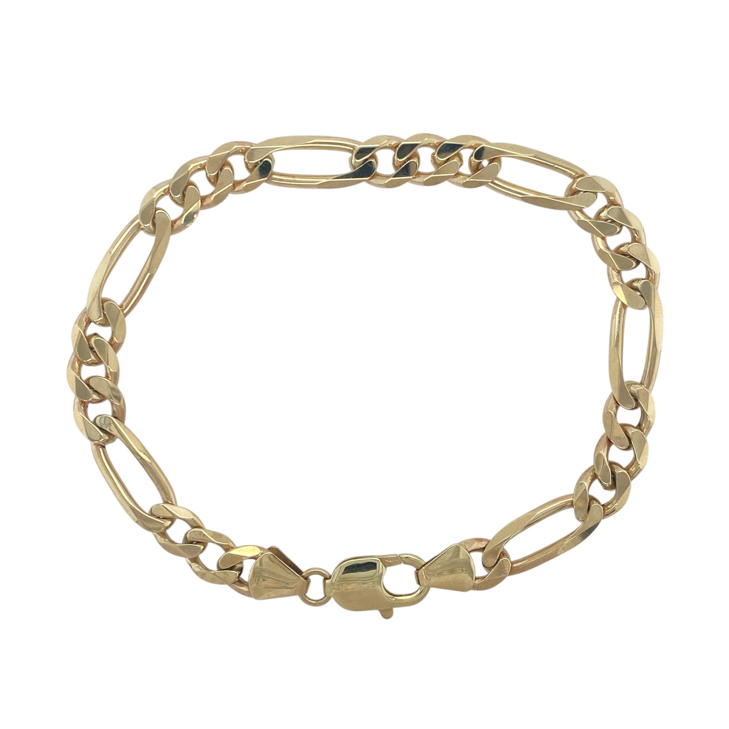 9ct Gold 9" Figaro Bracelet