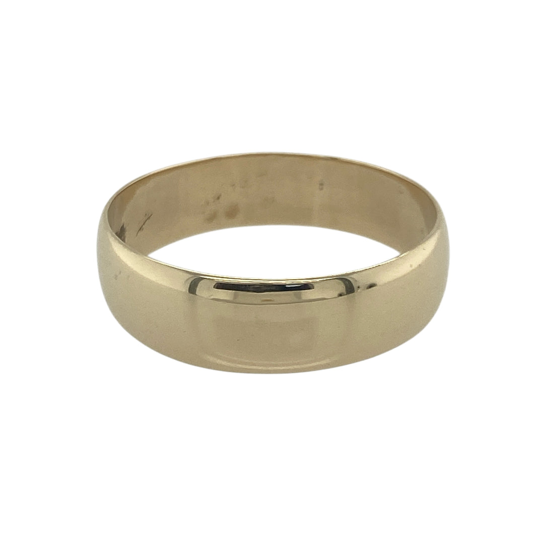 9ct Gold 6mm Wedding Band Ring