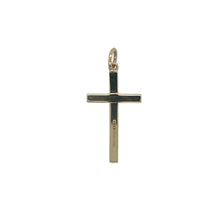 Load image into Gallery viewer, Bring delicate detail and spiritual significance to your collection with this pre-owned 9ct yellow gold patterned small cross pendant—a timeless symbol in a refined and elegant design.

Design: The pendant features a traditional small cross shape with engraved patterns that add subtle texture and visual interest.
Material: Made from 9-carat yellow gold, the polished finish enhances the intricate detailing while offering a warm and classic glow.

