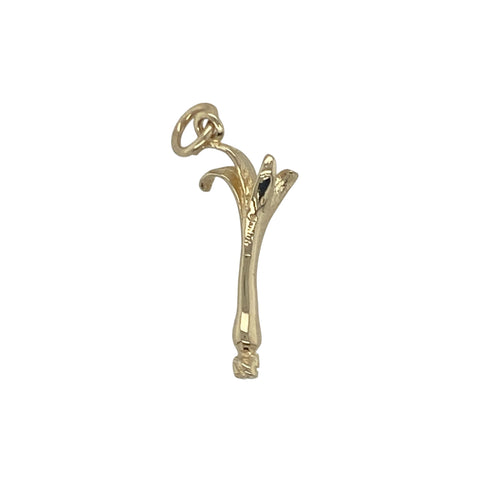 9ct Gold Welsh Leek Pendant