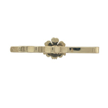 Load image into Gallery viewer, Bring heritage style and refined detail to your collection with this pre-owned 9ct yellow gold Welsh Three Feathers tie slide—a distinguished accessory with timeless symbolism and polished elegance.

Design: The tie slide features the iconic Welsh Three Feathers emblem at its centre, representing loyalty and courage, set against a sleek gold bar for a classic and meaningful finish.

