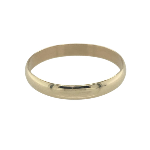 9ct Gold 3mm Wedding Band Ring