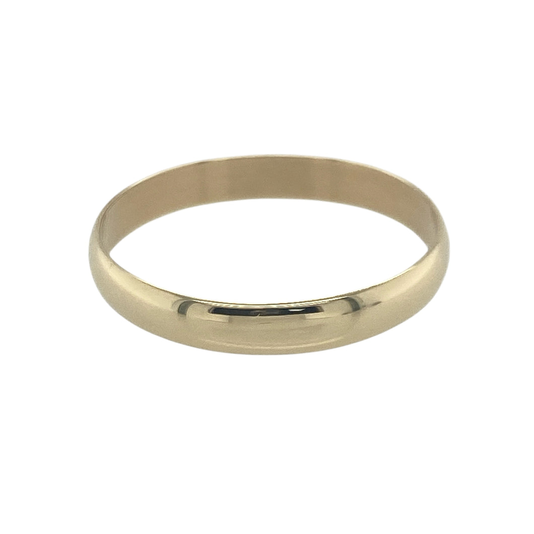 9ct Gold 3mm Wedding Band Ring