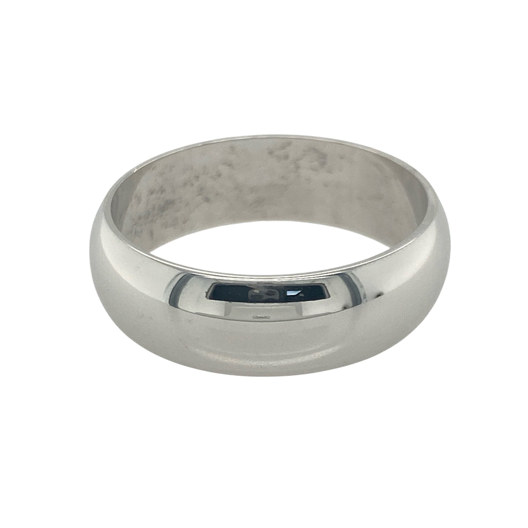 9ct White Gold 7mm Wedding Band Ring
