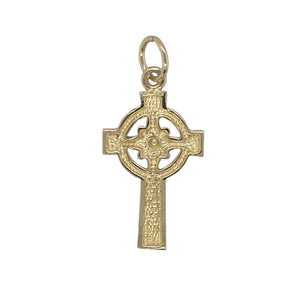Bring spiritual meaning and traditional design to your jewellery collection with this pre-owned 9ct yellow gold Celtic cross pendant—blending heritage symbolism with timeless elegance.

Design: A classic Celtic cross features intricate knotwork detailing, reflecting faith, eternity, and cultural tradition.
Material: Made from 9-carat yellow gold, the polished finish enhances the fine detailing and offers a warm, radiant tone.
