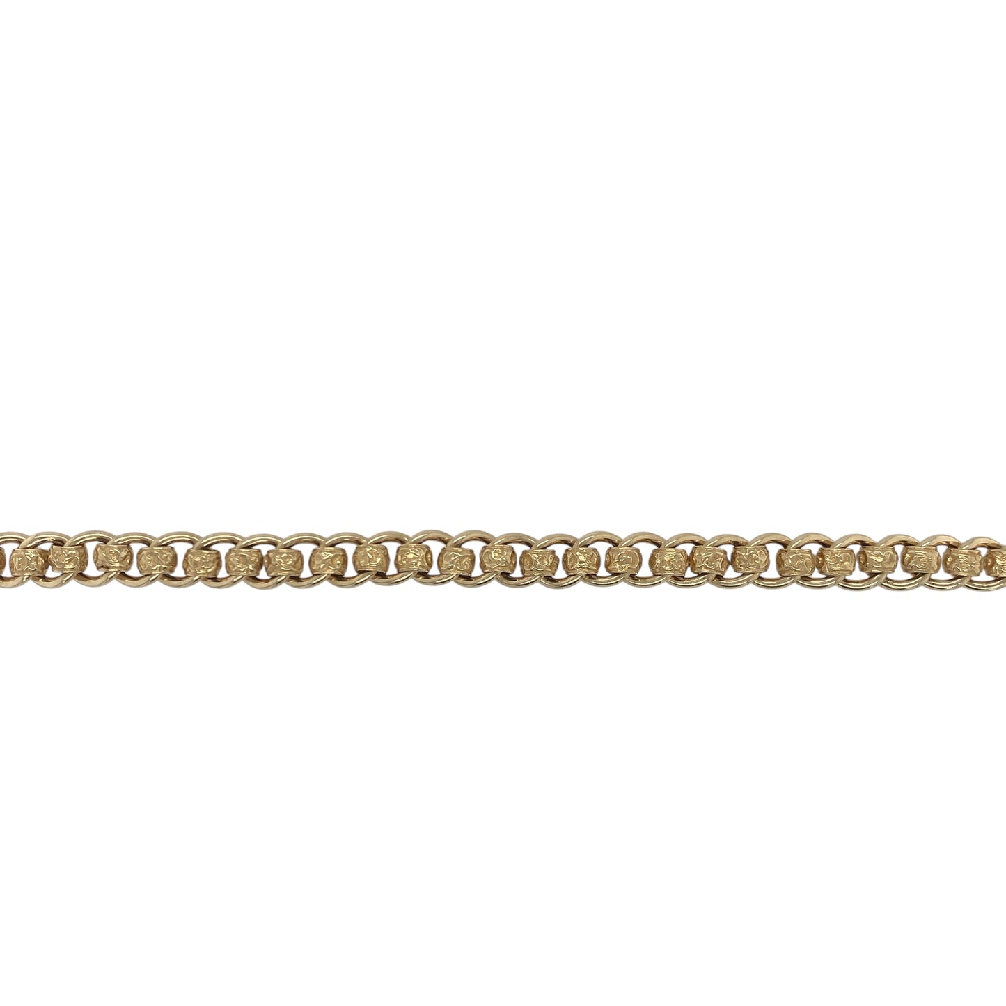 9ct Gold 22" Patterned Rollerball Chain