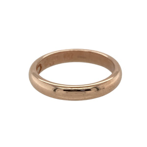 Celebrate love and tradition with this pre-owned 9ct rose gold Clogau Cariad wedding band—elegant, meaningful, and crafted with timeless sentiment.

Design: This classic 3mm band features a smooth, polished finish and the word Cariad (Welsh for “beloved”) subtly engraved inside as a symbol of enduring affection.
Material: Made from 9-carat rose gold, the band includes rare Welsh gold—renowned for its heritage and connection to love, royalty, and tradition.
