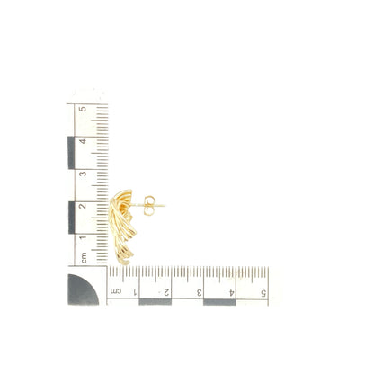 9ct Gold Multi Strand Swirl Stud Earrings
