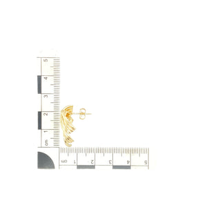 9ct Gold Multi Strand Swirl Stud Earrings
