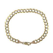 Load image into Gallery viewer, 9ct Gold 7.5&quot; Patterned Curb Bracelet
