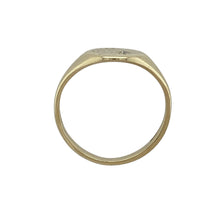 Load image into Gallery viewer, 9ct Gold &amp; Diamond Set Patterned Round Signet Ring
