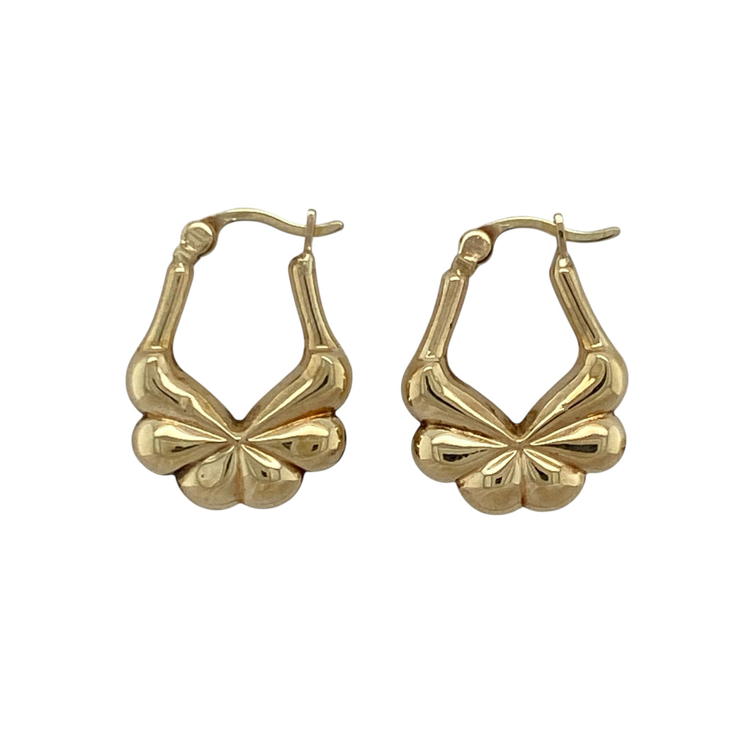 9ct Gold Fancy Creole Earrings
