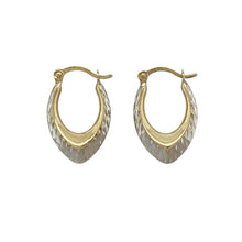 Load image into Gallery viewer, 9ct Gold Patterned Creole Earrings
