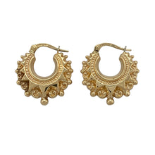 Load image into Gallery viewer, 9ct Gold Fancy Hoop Creole Earrings
