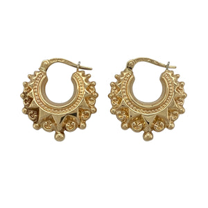 9ct Gold Fancy Hoop Creole Earrings
