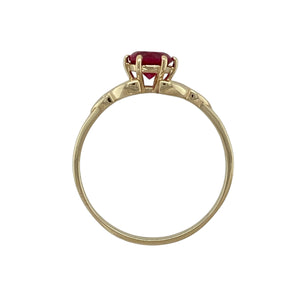 9ct Gold & Ruby Set Celtic Knot Design Ring