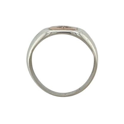 925 Silver Clogau Three Feathers Oval Signet Ring