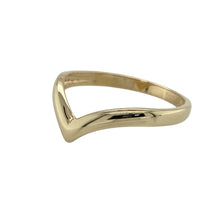 Load image into Gallery viewer, Bring simple elegance and symbolic charm to your collection with this pre-owned 9ct yellow gold wishbone ring—perfect for wearing alone, stacking, or as a meaningful good luck token.

Design: The ring features a classic wishbone shape at the front, creating a graceful curve that flatters the finger.
Material: Made from 9-carat yellow gold, the polished finish enhances the warm tone and timeless appeal of the design.

