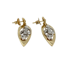 Load image into Gallery viewer, Bring elegance and symbolic beauty to your collection with these pre-owned 18ct yellow and white gold diamond set Clogau Tree of Life moon drop earrings—perfect for adding a touch of luxury and meaning to any occasion.

Design: Each earring features a graceful moon-shaped drop adorned with the intricate Tree of Life motif and accented with sparkling diamonds for added brilliance.

