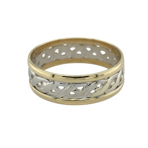 9ct Gold Celtic Open Weave Band Ring