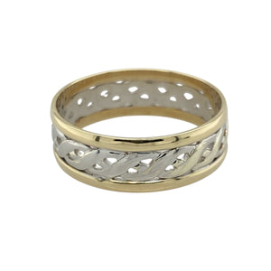 9ct Gold Celtic Open Weave Band Ring