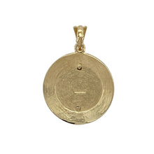 Load image into Gallery viewer, Bring heritage beauty and symbolic design to your collection with this pre-owned 9ct yellow gold Welsh Celtic circle daffodil pendant—perfect for celebrating tradition with timeless elegance.

Design: The pendant features an open Celtic circle design adorned with a finely detailed daffodil at its centre, symbolising Welsh pride and renewal.
Material: Made from 9-carat yellow gold, the polished finish enhances the warm tone and highlights the intricate craftsmanship.

