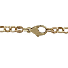 Load image into Gallery viewer, Bring classic elegance and golden style to your collection with this pre-owned 9ct yellow gold round link Belcher chain—a timeless design with strong presence and versatile appeal.

Design: The 20&quot; chain features traditional round Belcher links, each measuring 4mm in width, creating a balanced and enduring look.
Material: Made from 9-carat yellow gold, the polished finish enhances the rounded links and adds lasting shine.

