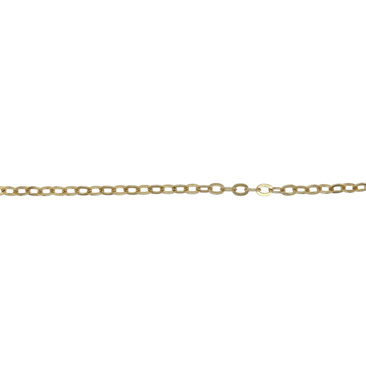 9ct Gold 24" Flat Oval Link Belcher Chain