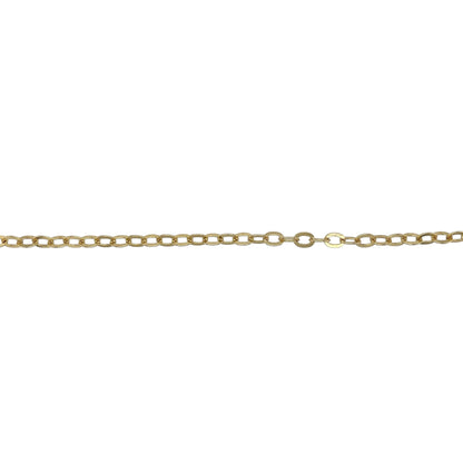9ct Gold 24" Flat Oval Link Belcher Chain