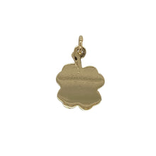 Load image into Gallery viewer, Bring charm and golden luck to your collection with this pre-owned 9ct yellow gold four-leaf clover pendant—a symbolic piece with timeless appeal.

Design: The pendant features a traditional four-leaf clover motif, long associated with good fortune and positivity.
Material: Made from 9-carat yellow gold, the polished finish enhances the simple yet meaningful design.
Pendant Detail: With its symbolic motif, this pendant makes a thoughtful keepsake or a versatile everyday accessory.

