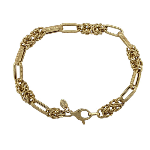 9ct Gold Oval Link and Byzantine 8