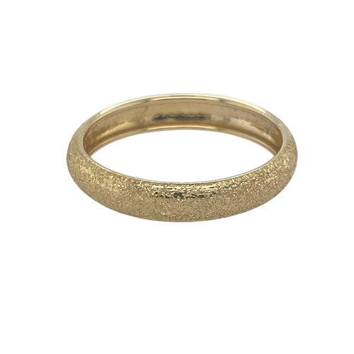 9ct Gold Textured Sparkle Band Ring