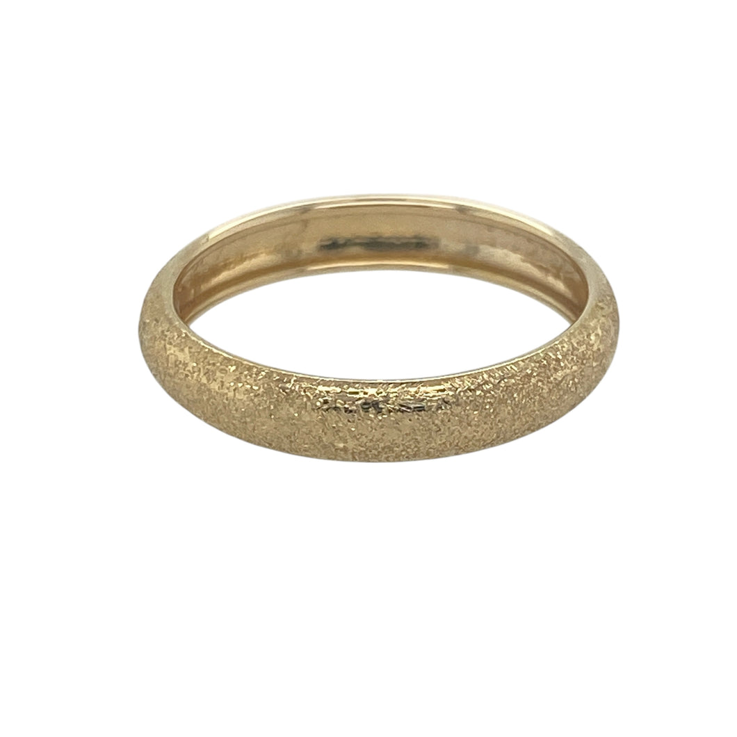 9ct Gold Textured Sparkle Band Ring