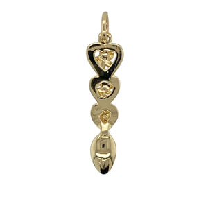 Bring heritage charm and symbolic meaning to your collection with this pre-owned 9ct yellow gold Welsh heart daffodil lovespoon pendant, a design rich in tradition and romance—perfect as a meaningful keepsake or thoughtful gift.

Design: The pendant features a detailed Welsh lovespoon motif decorated with a heart and daffodil, symbolising love, loyalty, and national pride.
Material: Made from 9-carat yellow gold, the polished finish enhances the fine detailing with a warm golden shine.
