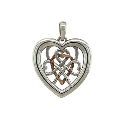 Bring romantic elegance and heritage style to your collection with this pre-owned Clogau Royalty heart pendant in sterling silver and rose gold, inspired by timeless design with a meaningful finish—perfect as a keepsake or thoughtful gift.

Design: The pendant features an elegant open heart design from Clogau’s Royalty collection, symbolising love and devotion with refined detail.
