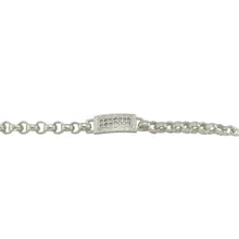 Load image into Gallery viewer, New 925 Silver &amp; Cubic Zirconia Set 6&quot; Identity Belcher Bracelet
