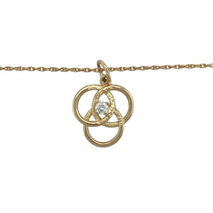 Add sparkle and elegance to your collection with this pre-owned 9ct yellow gold cubic zirconia triple circle pendant necklace, combining modern design with timeless appeal—perfect for everyday wear or special occasions.

Design: The pendant features three overlapping circles, accented with cubic zirconia for a touch of brilliance and contemporary style.
Material: Made from 9-carat yellow gold, the polished finish provides warmth and shine while enhancing the sparkle of the stones.

