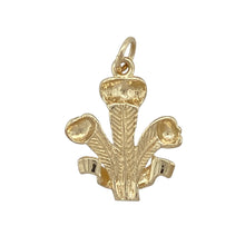 Load image into Gallery viewer, Celebrate heritage and style with this pre-owned 9ct yellow gold Welsh Three Feathers pendant, a meaningful design with timeless appeal.

Design: The pendant features the iconic Three Feathers motif, symbolising pride and tradition, complete with fine detailing for a refined look.
Material: Made from 9-carat yellow gold, the polished finish enhances the warm tone and lasting shine.

