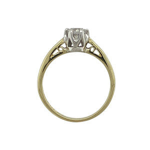 18ct Gold & Diamond Set Solitaire Ring