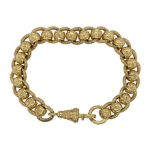 Load image into Gallery viewer, New Solid 925 Silver Heavily 9ct Gold Plated 9&quot; Rollerball Bracelet
